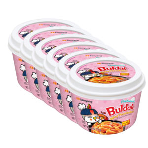 Tteokbokki Coréen Épicé de Haute Qualité avec Sauce Crémeuse, Saveur Poulet Piquant Samyang Buldak Carbonara, 179g – Meilleure Vente - Product Image 1