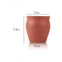 Ensemble de 6 tasses à thé en céramique Kulhad en terre cuite traditionnelles, écologiques, réutilisables, résistantes à la chaleur, pour le chai indien, le café, style rustique, pour les fêtes