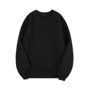 Sweat-shirt unisexe blanc à col rond, coupe classique, en coton tricoté, pull décontracté pour l'automne - Product Image 2