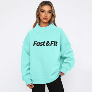 Sudadera con Capucha para Mujer, Estilo Casual, Hombros Caídos, Transpirable, Resistente al Viento, Colores Personalizables, Precio Razonable - Product Image 3