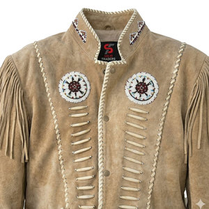 Solid Trader Custom <b>Suede</b> Fringe Leather <b>Jacket</b> Western Cowhide Tassel Style Soft Lining High Performance Outerwear - Product Image 3