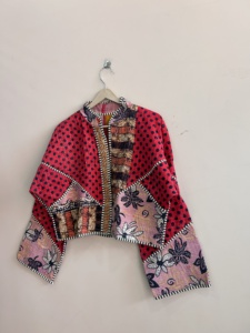 Indian Patchwork Quilted Boho <b>Jacket</b> Women Cotton Coat Vintage <b>Kantha</b> <b>Jacket</b> - Product Image 4
