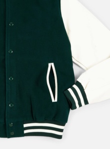 High Quality Woolen Baseball <b>Jacket</b> Reversible Genuine Leather Sleeves with Embroidery Wholesale for <b>Winter</b> Varsity <b>Jacket</b> - Product Image 4