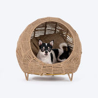 Personnalisé Chat Chien Repos Perchoir Chaise Lit Tissé À La Main En Fibres De Jute Cadre En Fer Robuste Caractéristiques De Protection Boîte D'été D'hiver Faible En Vrac