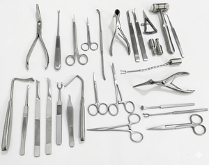 ชุดเครื่องมือผ่าตัดจมูก 25 ชิ้น ชุดผ่าตัดเสริมจมูก สแตนเลสสตีล ใช้ซ้ำได้ ชุดเสริมจมูก 25 ชิ้น - Product Image 1