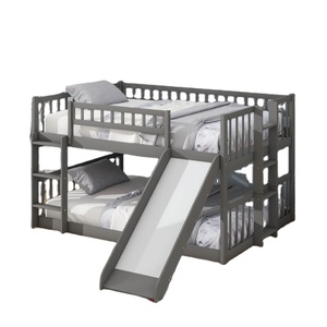 Lineage Corporation Jovelyn Litera completa para niños Gris Madera maciza Durable Cómodo Ajustable Tamaño doble Dormitorio de almacenamiento - Product Image 1