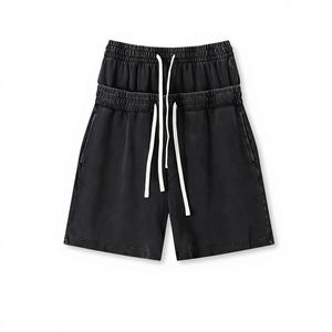Shorts Homme OEM Style Vintage Européen et Américain 320g, Double Ceinture, Effet Délavé Flocon de Neige, Double Entrejambe, Style Côte Ouest - Product Image 4