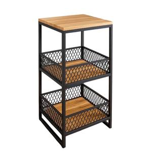 Carrito de almacenamiento metálico de 4 niveles con ruedas, estante de cocina con tablero de madera, organizador de despensa para verduras y cebollas - Product Image 2