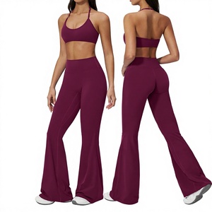 Conjunto Deportivo Premium para Mujer, 2 Piezas, Bra Deportivo y Pantalones Acampanados con Control de Abdomen, para Yoga, Gimnasio y Entrenamiento - Product Image 6