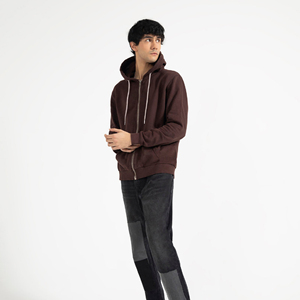 Sudadera con capucha de invierno para hombre, talla grande, con cremallera completa, logotipo personalizado, impresión digital, con cuentas, 100% algodón, venta al por mayor ODM/OEM - Product Image 3