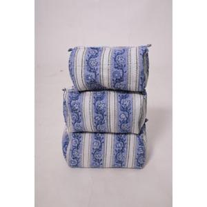 Pochette de maquillage en coton à imprimé floral, pochette de rangement pour cosmétiques, organiseur de toilette à fermeture éclair, sac de voyage floral - Product Image 1