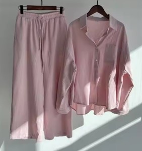 High Waist Shirt and Above Knee Pants <b>Set</b> Women's Plus Size Loose Fit Casual Co-Ord - Product Image 6