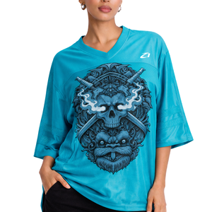 Camiseta de Fútbol Retro Sublimada de Alta Calidad, Unisex, Estilo Y2K, Personalizada, Oversize, Corte Cuadrado, Estilo Urbano, Camiseta de Fútbol Americano - Product Image 1