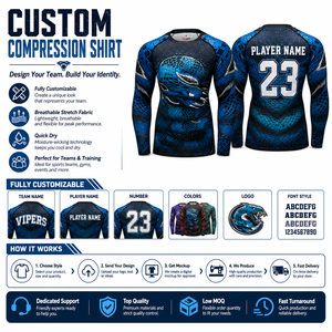 Maillot de compression à manches longues imprimé serpent personnalisé pour MMA, BJJ, grappling – Fabricant OEM ODM - Product Image 4