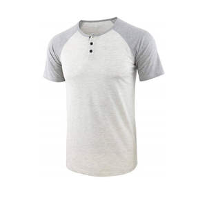 Camiseta de Algodón para Hombre, Cuello Redondo, con Botones, de Secado Rápido, Transpirable, Tejida, Diseño Casual y Simple, Talla para Hombre, Personalizable OEM - Product Image 5