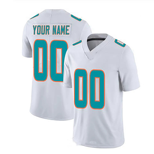 Maillot de football américain personnalisé décontracté, col rond, 100% polyester, séchage rapide, respirant, manches courtes, nom et numéro de l'équipe, unisexe - Product Image 5