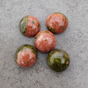 พลอยเจียระไนแบบ unakite สำหรับทำเครื่องประดับ - Product Image 1