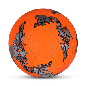 Balón de Fútbol Cosido a Máquina Personalizado, Talla 5, Balón de Entrenamiento para Marcas Globales, Naranja Geométrico, Equipamiento Deportivo, Venta al Por Mayor - Product Image 5