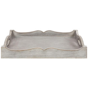 Plateau de service en bois de manguier pour le petit déjeuner au lit | Plateau réversible décoratif en bois sculpté à la main pour les acheteurs en gros - Product Image 2