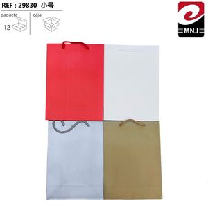 Sac cadeau en papier monochrome 18*24*8.5CM BOLSA REGALO - Product Image 3