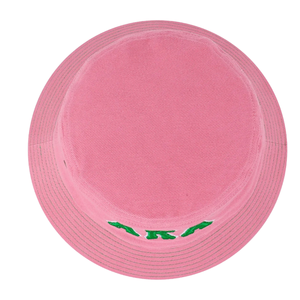 Chapeau Bob Rose en Coton avec Lettres Brodées Vertes – Idéal pour l'Été, la Plage, la Pêche et les Activités de Plein Air pour Femme - Product Image 4