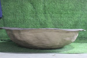 Grande décoration d'extérieur artisanale en FRP, design vague irrégulière, couleur grès, pour jardin - Product Image 4