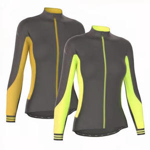 Jersey de Ciclismo Térmico Personalizado para Mujer, Manga Larga, Transpirable, Forrado de Felpa, Chaqueta de Ciclismo OEM - Product Image 3