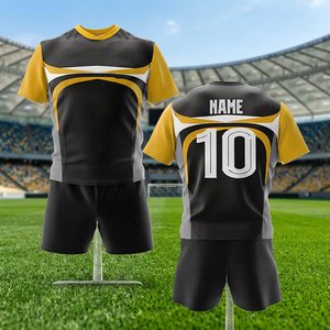 Conjunto de Uniforme de Rugby con Logotipo Personalizado, Sublimado, Premium, Transpirable, Camisetas de Equipo 100% Poliéster, Cintura Elástica Ligera, Secado Rápido - Product Image 3