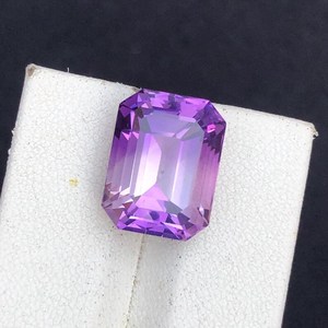 Aigue-marine violette naturelle, taille octogonale, pierre de naissance de février, qualité supérieure, pierre de collection en cristal - Product Image 2