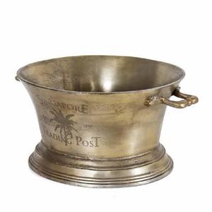 Seau à glace rond en aluminium finition argentée, très vendu, pour bar, vin et champagne - Product Image 2