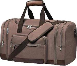 กระเป๋าเดินทางสุดสัปดาห์ผ้าแคนวาสพรีเมียม ขนาดใหญ่ จุของได้เยอะ พร้อมช่องด้านข้างและสายสะพายบุนุ่มสบาย - Product Image 2