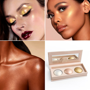 Paleta de Iluminadores en Polvo de 3 Tonos, Polvo Brillante para un Rostro y Cuerpo Luminosos - Product Image 6
