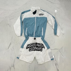 Ensemble de survêtement unisexe coupe-vent 2026 avec sweat à capuche court zippé, idéal pour l'entraînement et le jogging, personnalisable avec logo, en Spandex/Coton, couleur unie, décontracté, été - Product Image 3