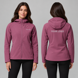 Vestes softshell pour femmes, logo brodé, imperméables, respirantes, légères, épaisses, pour l'hiver, le camping, le ski, vente en gros d'usine - Product Image 1