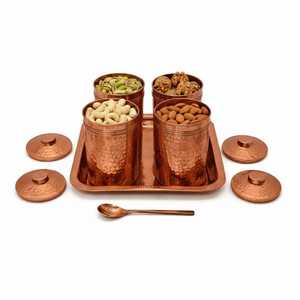 Luxury Handmade Copper <b>Jar</b> Canister Vintage Design Dishwasher Safe Eco-Friendly Food Storage Vessel Kitchen <b>Spice</b> Container Tea - Product Image 3