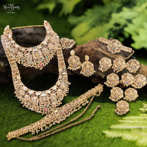 Conjunto de Collares Dobles de Diseño con Piedra Pota y Perlas, Collares en Capas a la Moda - Product Image 1