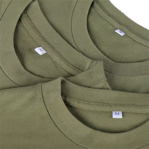 T-shirt en coton uni pour homme, manches courtes, col rond, décontracté, couleur unie, coupe classique, noir, blanc, jersey tricoté - Product Image 5