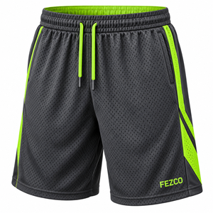 Shorts de basketball en mesh respirant pour hommes, style streetwear, pour la gym et le fitness, décontractés, sublimation, logo personnalisé, vente en gros - Product Image 1