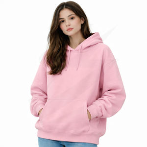 Hoodie oversize pour femme, en molleton 100% coton, poids super lourd 450 g/m², coupe ample, chaud et épais pour l'hiver, marque privée haut de gamme - Product Image 2