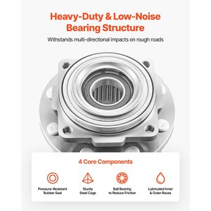 2 roulements de roue avant pour Ford F-250 Super Duty Base King Ranch Lariat Platinum XL Crew Cab Pickup 2016 - Product Image 5