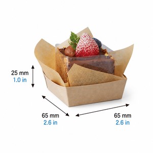 ถาดอบกระดาษคราฟท์กันไขมันสำหรับเค้กและขนมอบ - Product Image 5