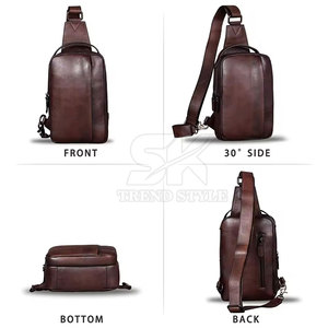 Mochila Bandolera de Piel Sintética Impermeable de Lujo para Hombre, Estilo Casual de Negocios, con Cierre, Personalizable ODM OEM de Alta Gama - Product Image 5