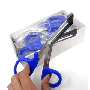 Tijeras para Paramédicos y Enfermeras de 7.5 Pulgadas con Mango Azul, Tijeras de Trauma EMT, Instrumentos Médicos Manuales de Acero Inoxidable, Certificación CE ISO, OEM ODM - Product Image 5