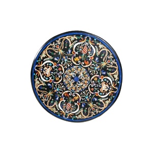 หินอัญมณีกึ่งมีค่าประดับทำด้วยมือด้านบนโต๊ะสำหรับเฟอร์นิเจอร์ห้องนั่งเล่นฐานหินอ่อนด้านบนกระจกแบบประกอบง่าย - Product Image 1