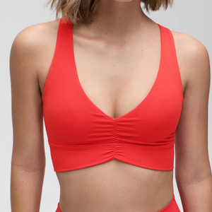 Conjunto Deportivo de Dos Piezas para Mujer con Top Corto y Leggings a Juego, Secado Rápido, Nailon/Algodón, Logotipo Frontal, para Gimnasio y Entrenamiento - Product Image 6