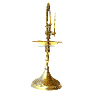<b>Brass</b> Kerala Fancy Mor Kiran Diya - Product Image 3