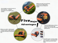 Broyeur industriel RC MTK800 avec contrôle servo 48V, broyeur à marteaux certifié CE et EPA pour la tonte intensif, en promotion