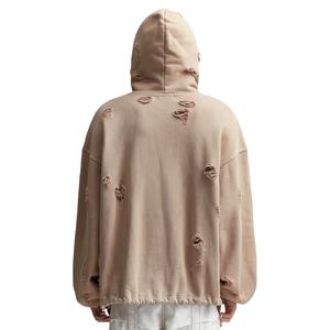 Sweat-shirts à capuche pour hommes personnalisés, nouvelle arrivée, effet délavé, épaules tombantes, poids lourd, respirant, impression en relief, fabrication au Pakistan - Product Image 2