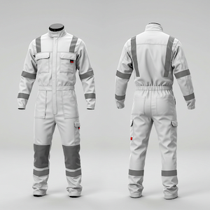 Wholesale Custom Men Mechanics <b>Construction</b> Clothing Workwear Safety Reflective Coverall Workwear <b>Overalls</b> hi vis coverall - Product Image 3