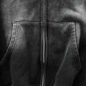 Sweat à capuche délavé personnalisé, effet vieilli, avec impression sérigraphiée, prix de gros - Product Image 5